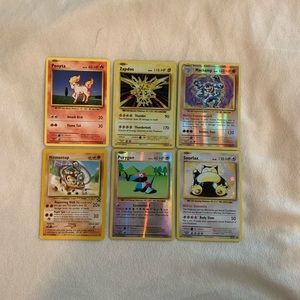 6 RARE Pokémon cards